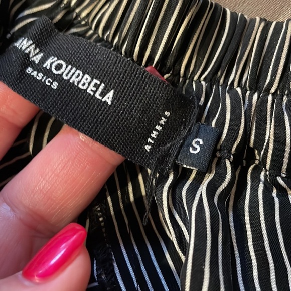 IOANNA KOURBELA basic slight ballon silhouette pants elasticized cuffs pull on S - Picture 8 of 14